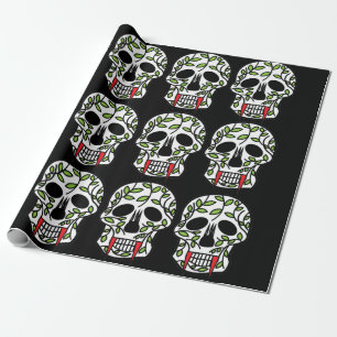 Papel De Regalo Día de Muertos Calavera de Azúcar 