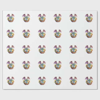 Papel De Regalo Día de Pascua del Dragón Ama Coleccionar Huevos de