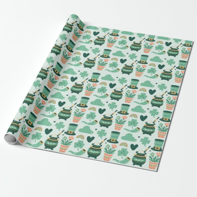 Papel De Regalo Día de San Patricio (Desenrollado)