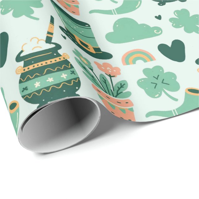 Papel De Regalo Día de San Patricio (Esquina del rollo)