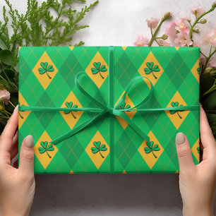 Papel De Regalo Día de San Patricio, el amante del verde y el oro