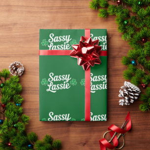 Papel De Regalo Día de San Patricio Lassie descarada divertida irl