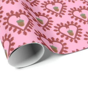 Papel De Regalo Día de San Valentín Corazón de Amor Patrón de Bell