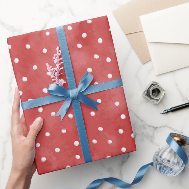 Papel De Regalo Día de San Valentín de puntos rojos y blancos (Regalar)