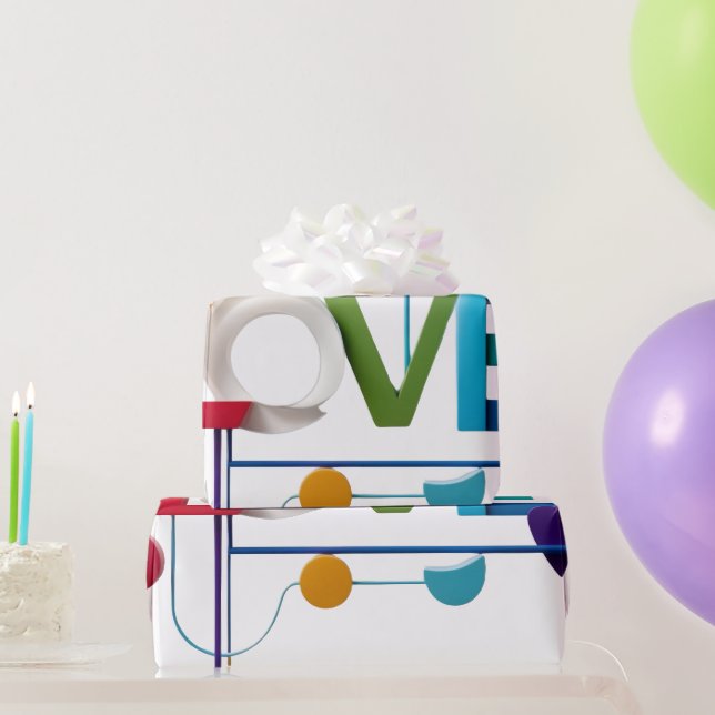 Papel de regalo día de San Valentín, impresión de  (Regalos de fiesta)