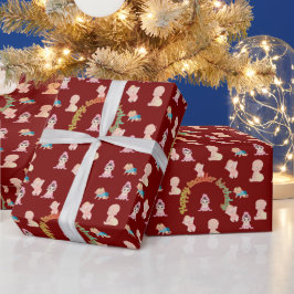 Papel De Regalo Día de Sueños Pequeños rojo intenso