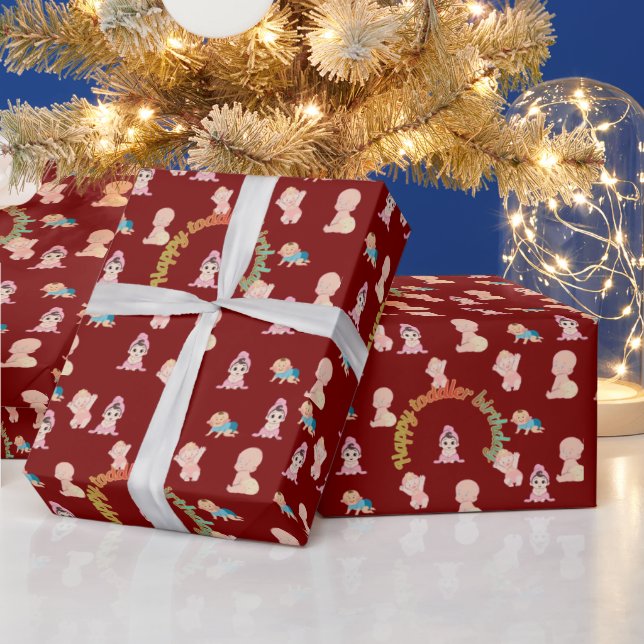 Papel De Regalo Día de Sueños Pequeños rojo intenso (Vacaciones)