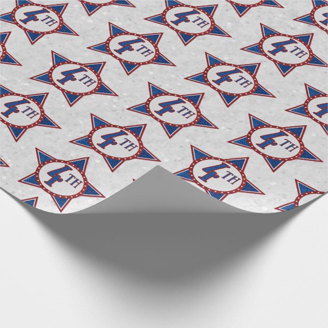Papel De Regalo Día del Brillo 4 de Julio (Esquina)