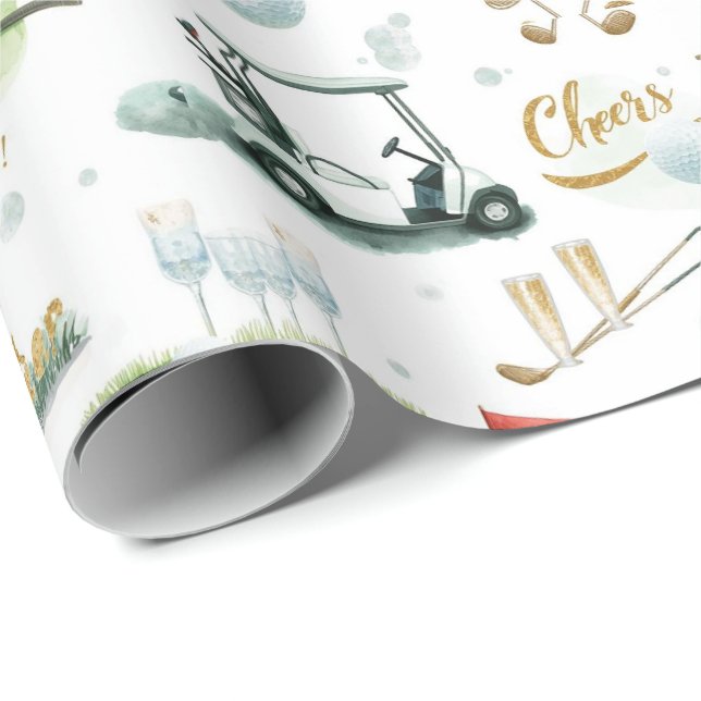 Papel De Regalo Día del Jefe para los golfistas (Esquina del rollo)