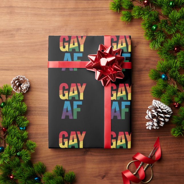 Papel De Regalo Día del Orgullo Gay AF LGBT (Regalo de vacaciones)