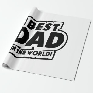 Papel De Regalo Día del Padre Mejor Papá del Mundo