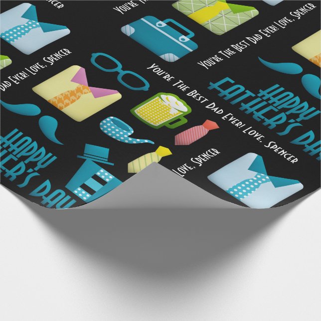 Papel De Regalo Día del Padre Personalizado (Esquina)
