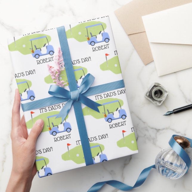 Papel De Regalo Día del Padre Temático del Golf Personalizado (Regalar)