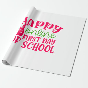 Papel De Regalo Día del profesor feliz primer día escolar en línea
