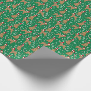 Papel De Regalo Día festivo de los Navidades de perro griffon en 