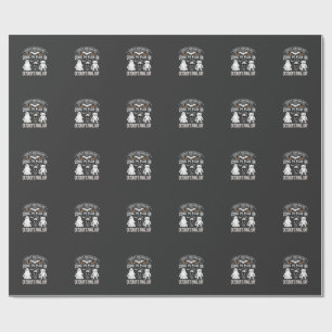 Papel De Regalo Día Final de Halloween de Fantasmas y Duendes de O