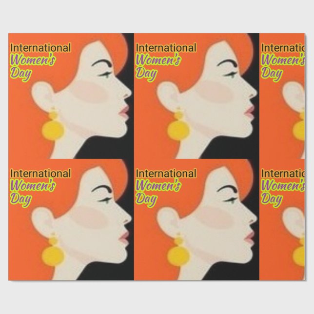 Papel De Regalo Día Internacional de la Mujer. (Superficie plana)