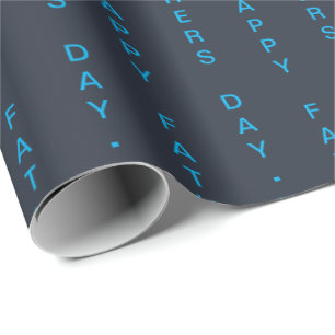 Papel De Regalo DÍA Mínimo DE PADRES Azules Personalizable