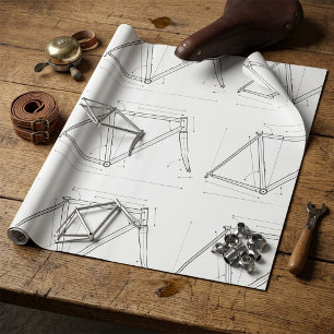 Papel De Regalo Diagrama de geometría de cuadro de bicicleta