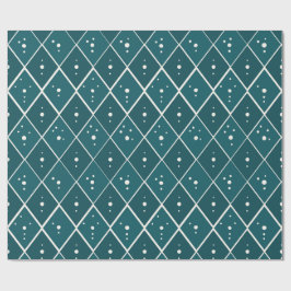Papel De Regalo Diamante Azul Teal Moderno Escandinavo