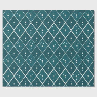 Papel De Regalo Diamante Azul Teal Moderno Escandinavo