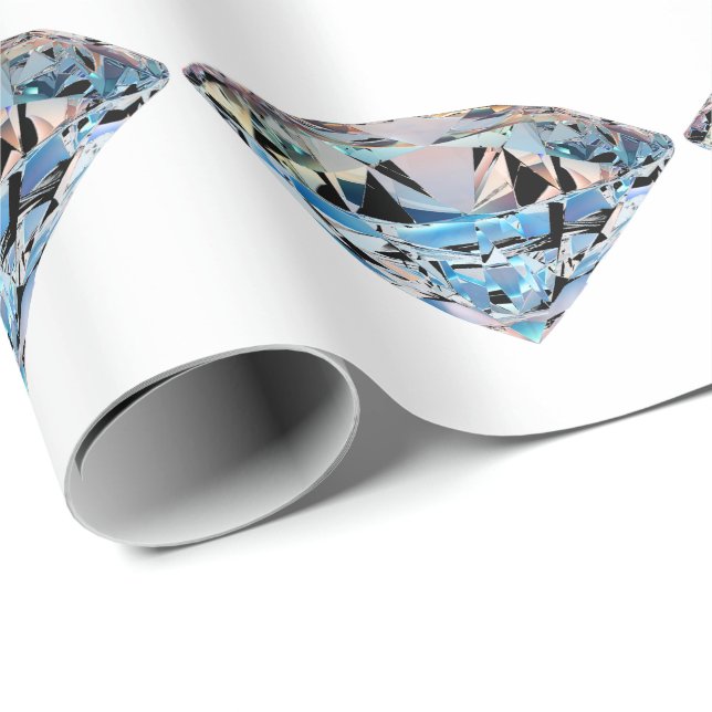 Papel De Regalo Diamante esparcido (Esquina del rollo)