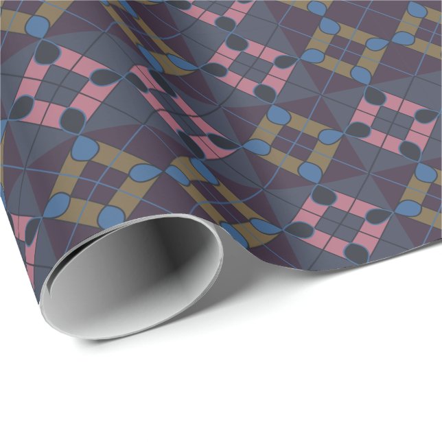 Papel De Regalo Diamante geométrico colorido (Esquina del rollo)