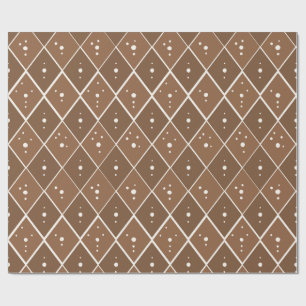 Papel De Regalo Diamante marrón taupe escandinavo moderno