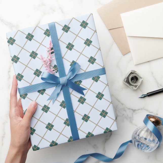 Papel De Regalo Diamantes cruzados de cruz (Regalar)