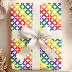 Papel De Regalo Diamantes de Arcoíris Chic y Moderno