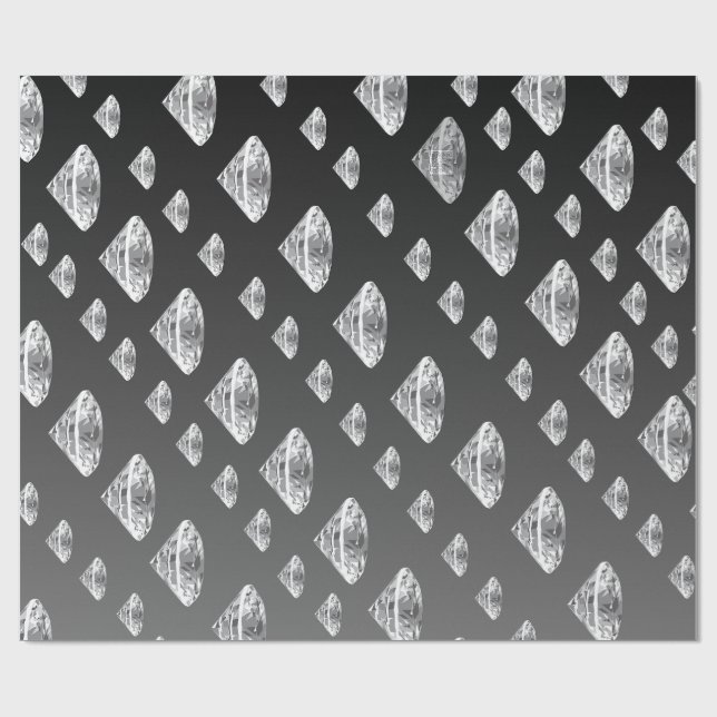 Papel De Regalo Diamantes de goteo | Bodas de lujo (Superficie plana)