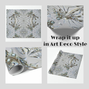 Papel De Regalo Diamantes de imitación Retro Glam Elegantes