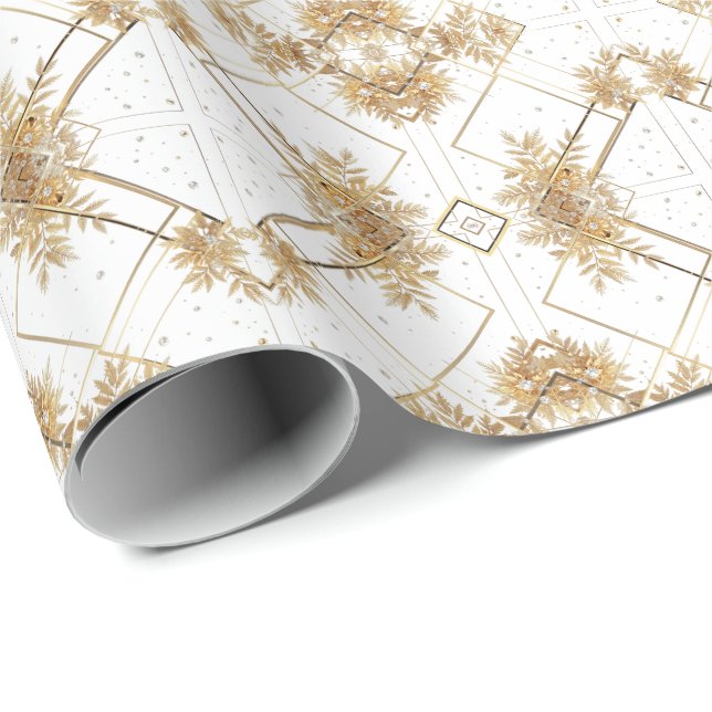 Papel De Regalo Diamantes de oro (Esquina del rollo)