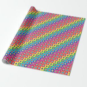 Papel De Regalo diamantes en las muestras de color cuadrado