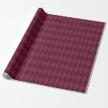 Papel De Regalo Diamantes rojos borgoña París vintage<br><div class="desc">Papel de regalo con patrón de diamantes borgoña grunge vintage de París.</div>