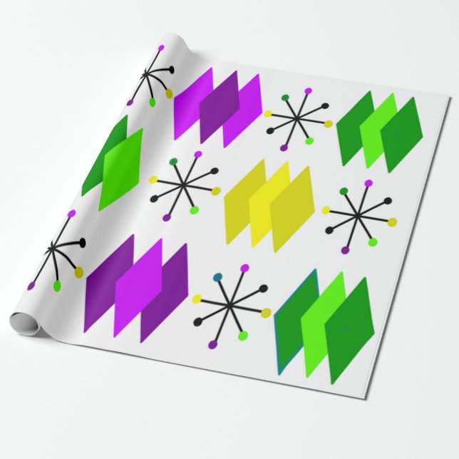 Papel De Regalo Diamantes y estallidos (Desenrollado)