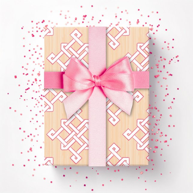 Papel De Regalo Diamond Endless Knot in Pink and Orange (Subido por el creador)