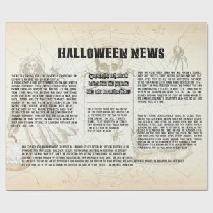 Papel De Regalo Diario de Halloween Vintage