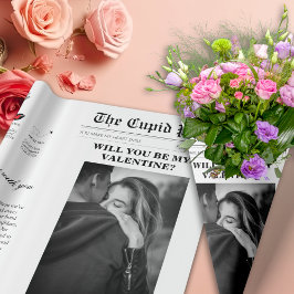 Papel De Regalo Diario día de San Valentín Nuestra Línea de Tiempo