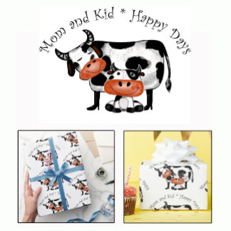 Papel De Regalo Días felices de mamá y niño