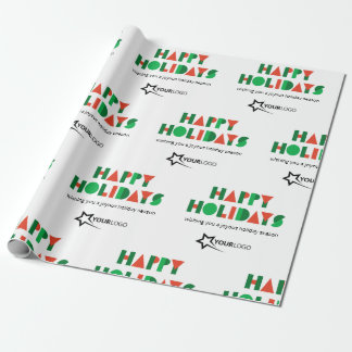 Papel De Regalo Días Festivos Felices Coloridos Negocio con Logo P