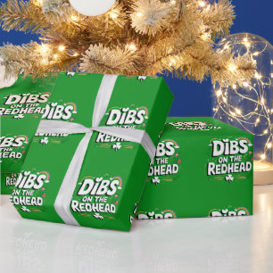 Papel De Regalo Dibs Sobre La Pelirroja Divertido Día De San Patri