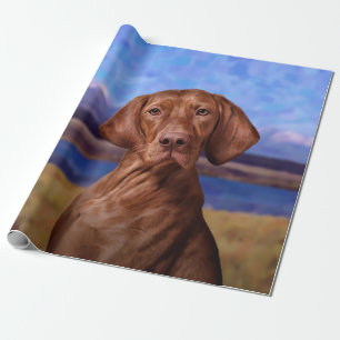 Papel De Regalo Dibujar divertido puntero de Vizsla