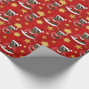 Papel De Regalo Dibujo animado del muchacho del navidad