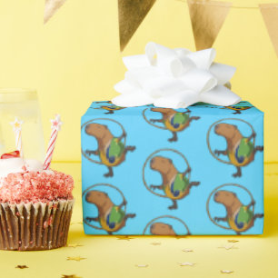 Papel De Regalo Dibujo animado divertido de capibara bailarina de 