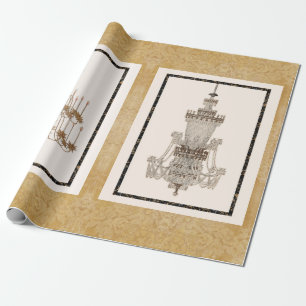 Papel De Regalo Dibujo arquitectónico de la lámpara de araña franc