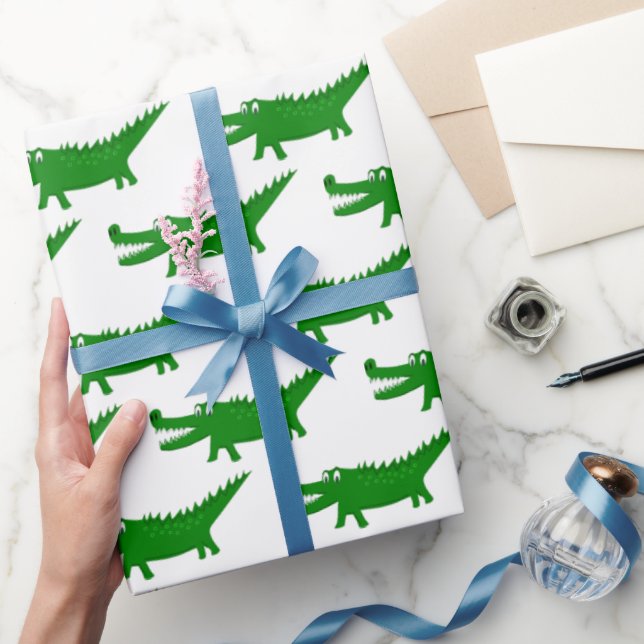Papel De Regalo Dibujo de caimán lindo (Regalar)