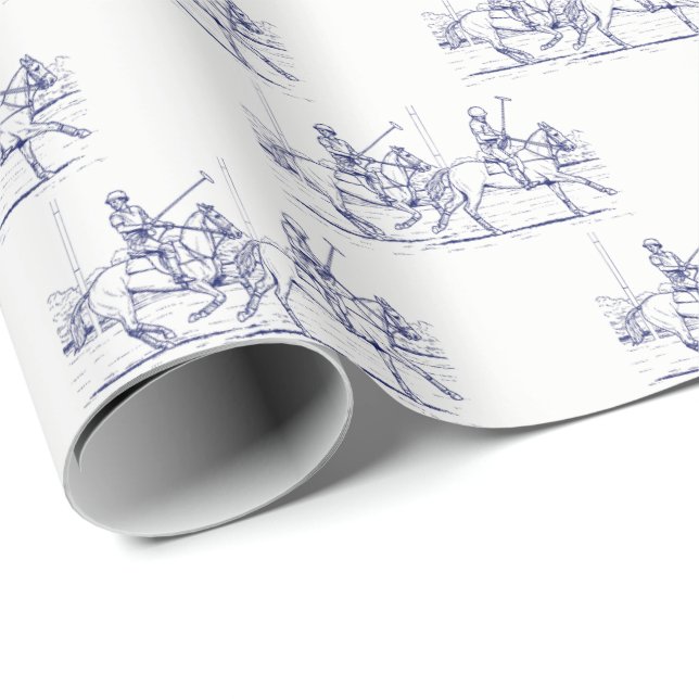 Papel De Regalo Dibujo De Coincidencia De Polo Estilizado De Vinta (Esquina del rollo)