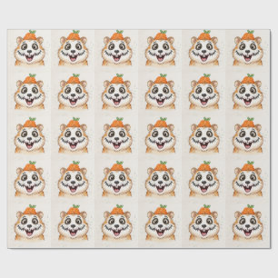Papel De Regalo Dibujo de Hamster con Cara de Esqueleto Adorable p