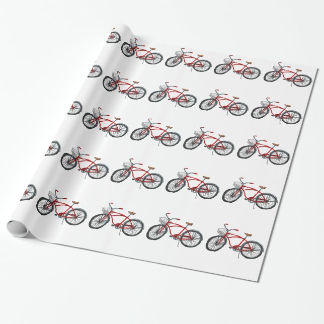 Papel De Regalo Dibujo de la bicicleta del poder del pedal del (Desenrollado)